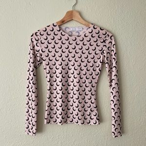 Marine Serre Moon Second Skin Long Sleeve Top size Small